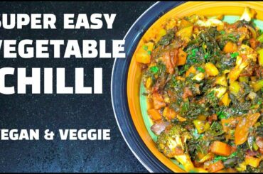 How to make Vegetarian Chili - Veg Chili - Kale Chili - Vegan Recipes -