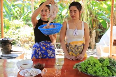 Yummy Cooking Chicken Cry with Chili Recipe - ASMR Primitive Technology