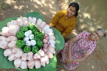 Chicken Recipe ❤ Village Style Chilli Chicken Curry by Grandma and Daughter   Village Life