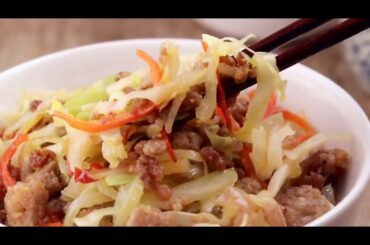 Diet Recipes - Keto Chili-Blackbean Pork Cabbage Stir-Fry