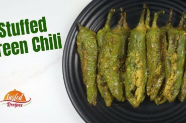 Instant Stuffed Green Chili Recipe - Bharwa Mirchi Recipe