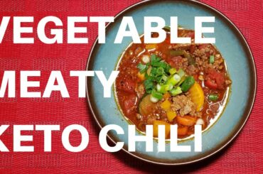 Meaty Keto Vegetable Chili Without Beans