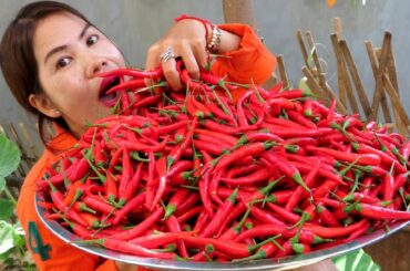 Cooking Yummy Chili Paste | Tasty Chili Sauce Recipe | King Of Spicy With 10KG Chilies