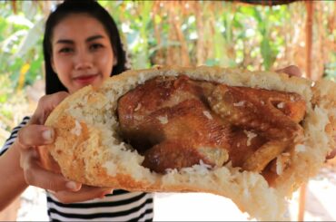 Chicken crispy with sticky rice and fish sauce recipe