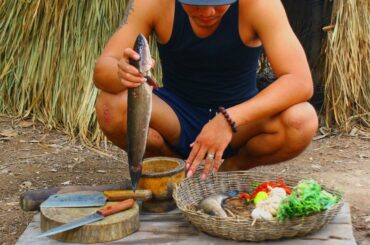 Grilled Fish eat with Chili Sauce - Bake Fish with salt recipe
