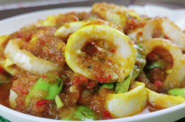 Sotong Masak Cili Api Petai/Bird Eye's Chili Squid With Stinky Beans