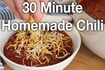 Easy 30 Minute Chili Recipe | How To Make Homemade Chili | The Carefree Kitchen