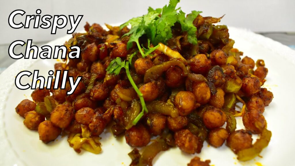 Crispy Chana Chilly recipe without onion garlicno onion garlic snacks