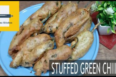 Stuffed Green Chili Recipe - Peri Bites - chilli bites in urdu / hindi by APNA KITCHEN