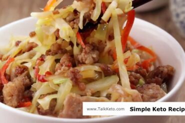 Keto Chili Blackbean Pork Cabbage Stir Fry | Keto Diet Recipe