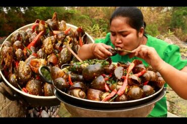 Cooking curry snail with chili recipe By village - Yummy curry snail - Cooking Life