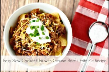 Easy Chili Recipe with Ground Beef in the Slow Cooker