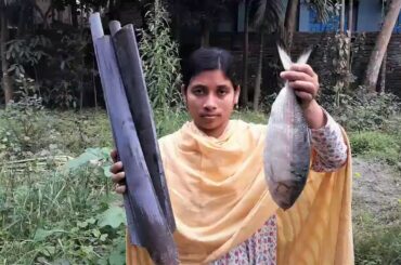 Ilish Mach & Misti Kachu | Hilsa Fish and Sweet Taro Stem Recipe Cooking By Street Village Food