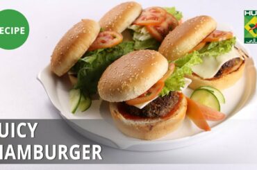 Juicy Hamburger Recipe | Dawat | Abida Baloch | Fast Food