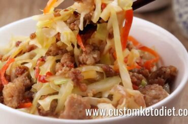 Keto Chili Blackbean Pork & Cabbage Stir Fry | Easy Keto Recipe for Beginners