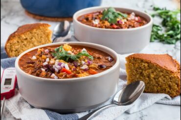 Easy, Homemade Beef Chili and Cornbread Recipe | ThermoPro Recipes 2020