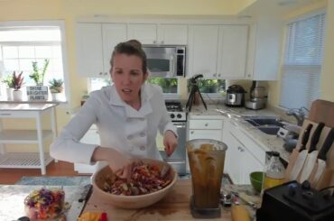 Delicious Living with Chef Katie Mae #024: Caribbean Salad with Sweet Chili Dressing