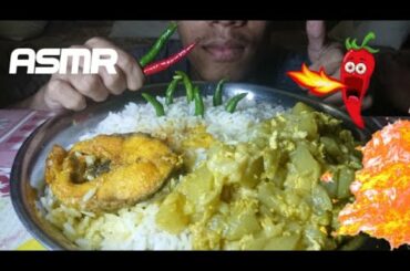 ASMR | Very Spicy chili 🌶 Eating With Curry Rice | Eating With Sound