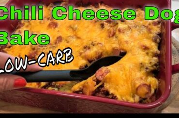 Chili Cheese Dog Bake Recipe | EASY Low-carb Casserole