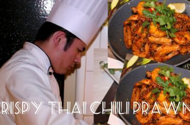Crispy Thai Chili Prawns recipe by Chef Chang. It's his own signature recipes.