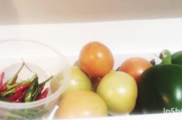 HARVEST TOMATO+BELL PEPPER CHILI IN MY GARDEN