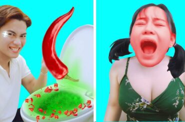 RELAX WITH FUNNY PRANKS VIDEOS | PRANK ON GIRLFRIEND | PUT CHILI ON THE TOILET | Segu Fun #12