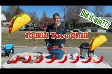 10 Kid TACO Chili  for community chili contest