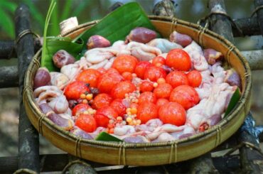 Cooking Red Egg for food   Cook red duck egg with Chili n Basil 2020