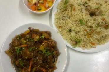 Chicken fried rice recipe/Easy chilli chicken recipe/ചിക്കൻ ഫ്രൈഡ് റൈസ് /ഈസി ചില്ലി ചിക്കൻ