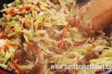 Keto Chili-Blackbean Pork and Cabbage Stir Fry Recipe - Healthy Food For Family Custom Keto Diet