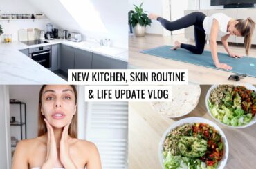 VLOG | Kitchen Update, Morning Skincare Routine & Staying Home | Annie Jaffrey