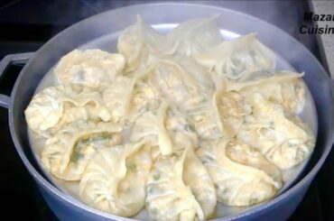 Chicken Momos ( Manto ) Without Steamer  طریقه پختن منتو یا موموز بدون دیگ منتو