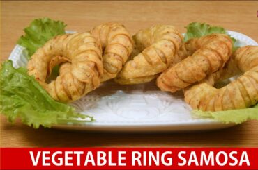 Vegetable Ring Samosa - Round Samosa Recipe - Easy Snack Recipe