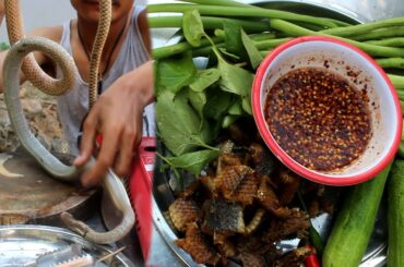 ពស់ព្រៃ | snake Chili Food​ ​| Frying snake with Chilli Secret Recipe In The Home Eating Delicious