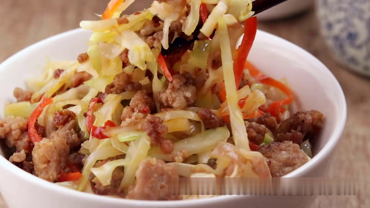 [RECIPE 11] Keto Chili Blackbean Pork Cabbage Stir Fry Chili Chili