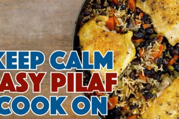 🥫Stuff In Our Cupboard Chicken Rice & Beans Pilaf Recipe Keep Calm - Cook On!