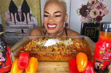 EXTREMELY SPICY HOMEMADE CHILI MUKBANG!!!!