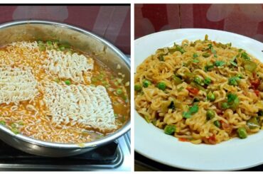 Hot Chili Garlic Maggie ❤️ / Garlic Noodles Recipe by #Allhinditeach