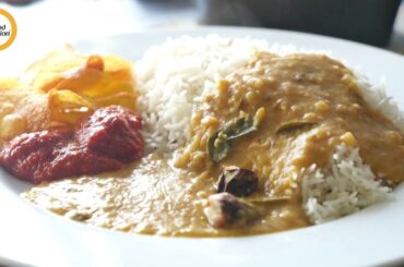 Arhar Daal Chawal Combo with Chutney & Chips Recipe By Food Fusion