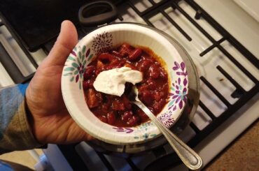 Pantry Raid Chili. Start using some of the aged item from the pantry.