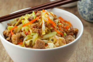 KETO RECIPES (2020) - Keto Chili blackbean pork cabbage stir fry