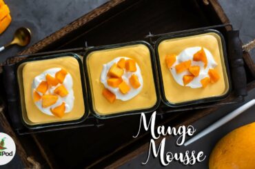 How to make a Mango, Crazy Delicious ? - Mango Mousse recipe - Chili in a pod [ASMR] +Music