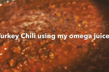 Making turkey chili using the omega 8006 juicer