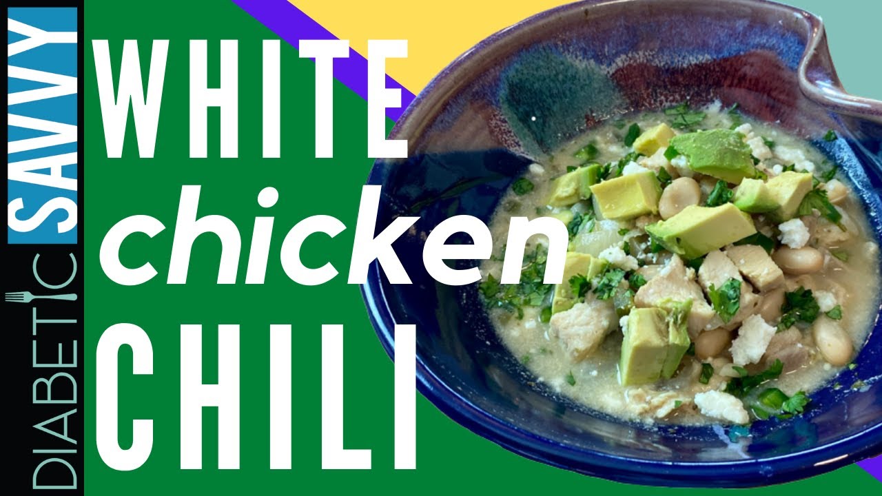 ONE POT, ONE SPOON WHITE CHICKEN CHILI! AMAZING & DIABETIC FRIENDLY