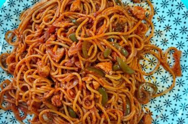 Restaurant style chili garlic Spaghetti