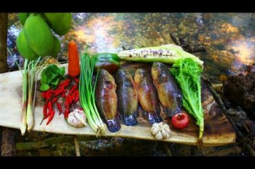 Cooking Fish eat with Green mango Salad Recipe - Grilled Fish with Hot Chili Salt