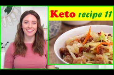 ● Keto Diet - recipe 11 - Keto Chili blackbean pork cabbage stir fry