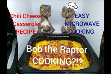 Chili Cheese Casserole Easy Microwave Recipe by Bob the Raptor Dinosaur Foodie