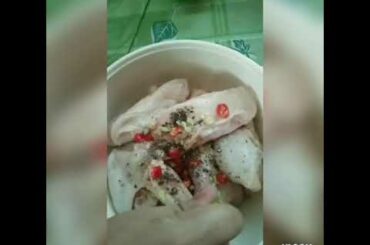 Fried chicken with a twist #marinate chicken in chili