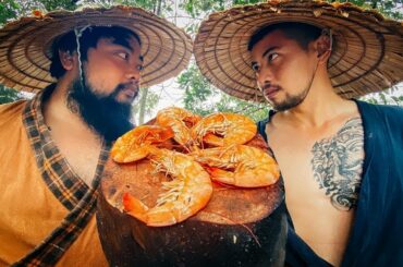 Coconut steamed shrimp | Prawn Recipes | Shrimp - Guru's Cooking Vlog